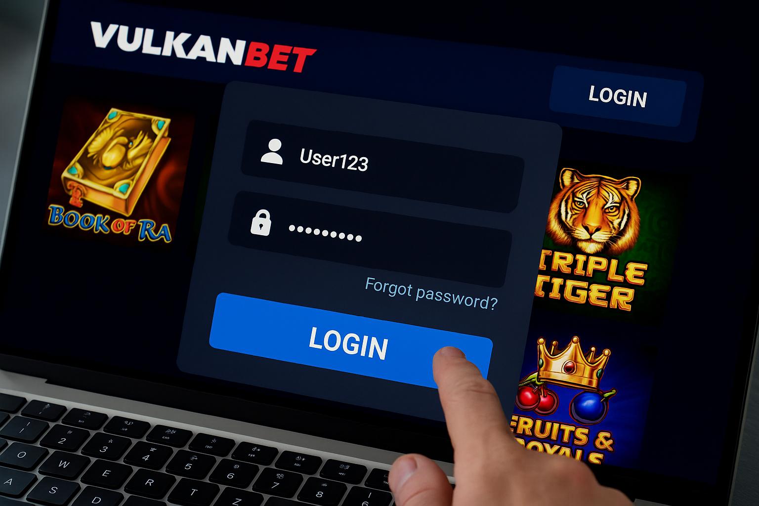 Login no Cassino VULKANBET